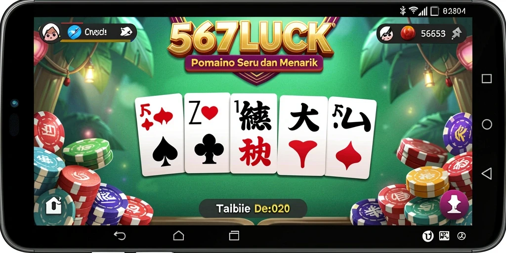 Screenshot gameplay 567LUCK menampilkan pengalaman bermain domino yang seru.