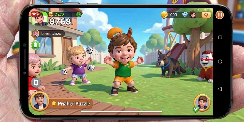 Tampilan gameplay 8768, menampilkan teka-teki yang menantang.