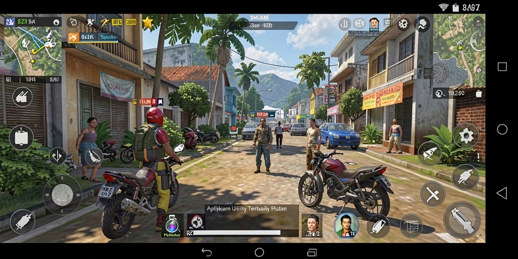 Screenshot 8ZK menampilkan antarmuka aplikasi Utility yang bersih dan modern.