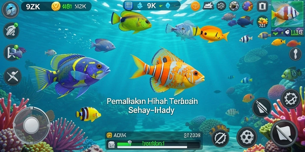 Tampilan gameplay Tembak Ikan yang menyenangkan dan penuh aksi.