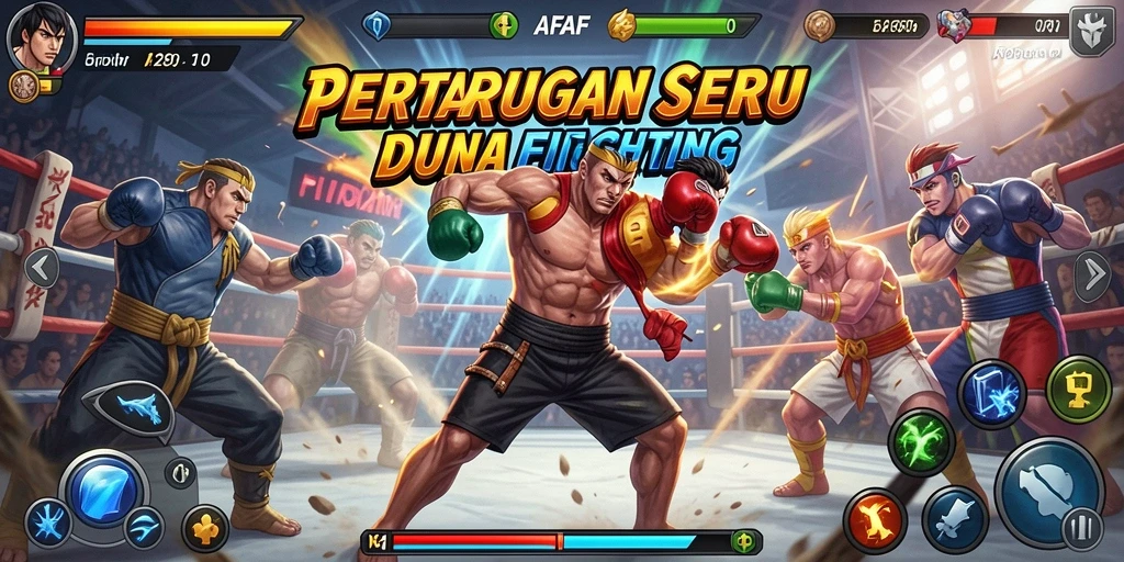 Tangkapan layar menunjukkan aksi pertarungan intens dalam game AFAF.