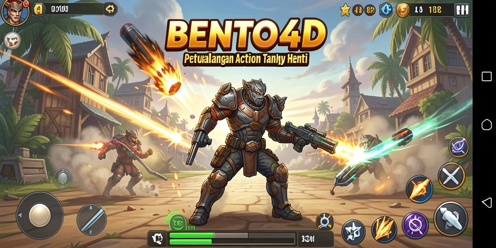 Tampilan aksi seru di permainan BENTO4D yang penuh tantangan.