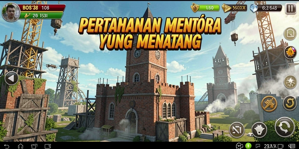 Tampilan gameplay seru Tower Defense BOS138 yang menantang.