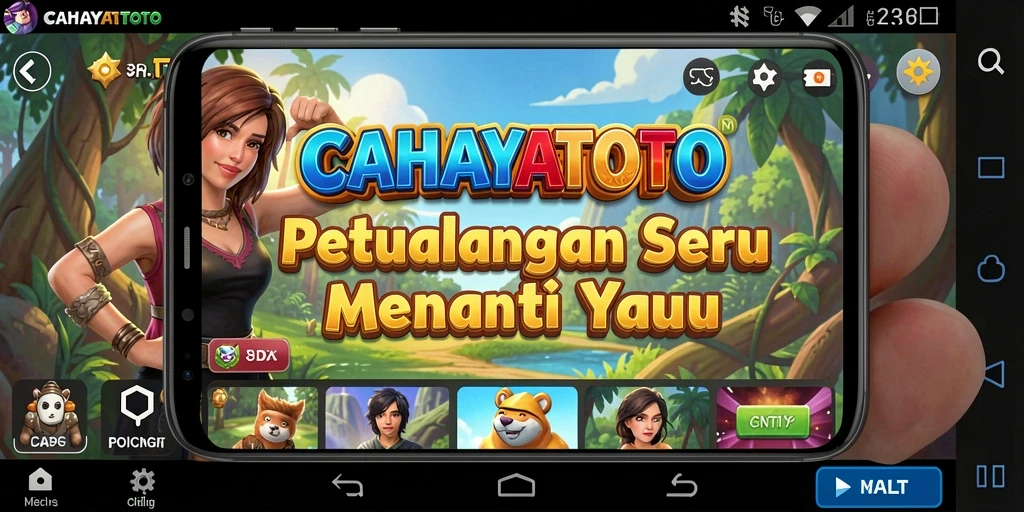 Screenshots menampilkan aksi seru dalam CAHAYATOTO.