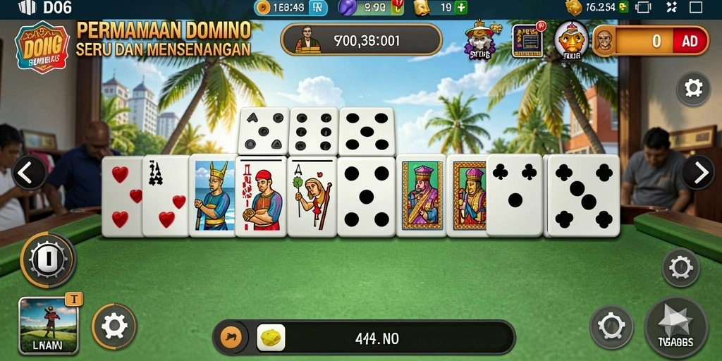 Screenshot gameplay D06 menampilkan keseruan bermain Domino.