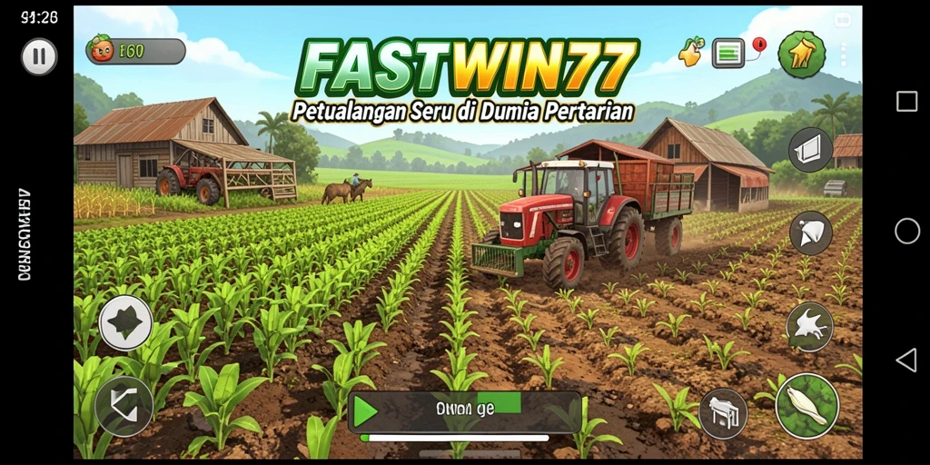 Tampilan menarik gameplay bertani dalam FASTWIN77 dengan berbagai tanaman.