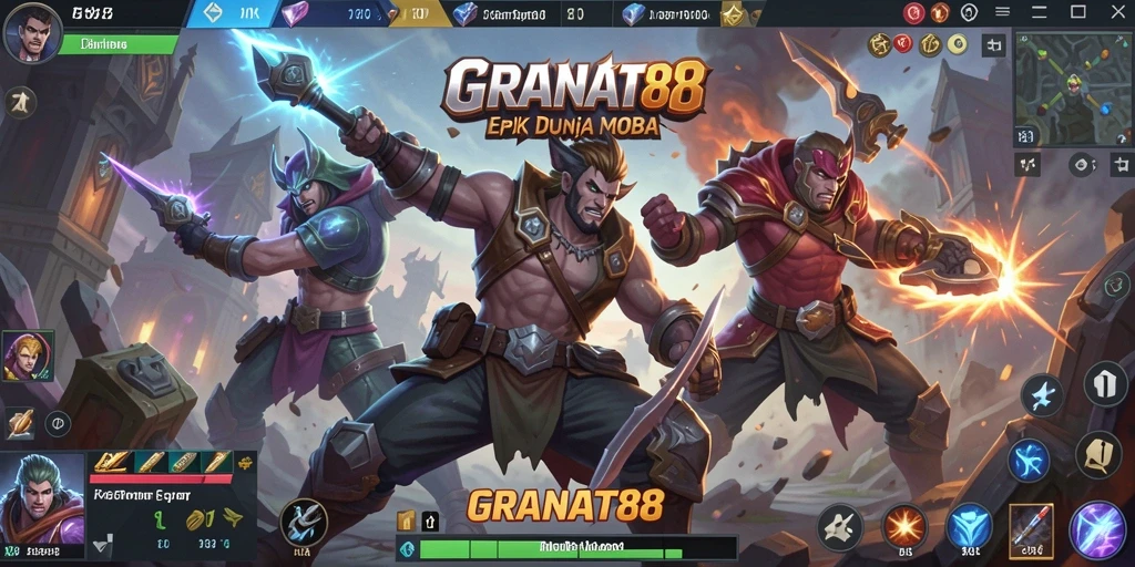 Tangkapan layar gameplay epik dari <strong>GRANAT88</strong> yang menunjukkan pertempuran seru di arena.