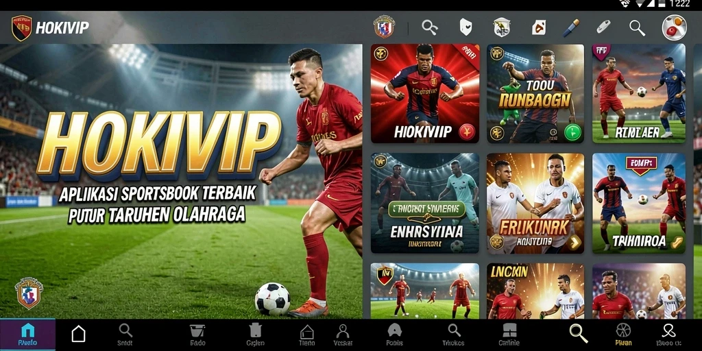 Tampilan aplikasi HOKIVIP menampilkan taruhan olahraga yang menarik.