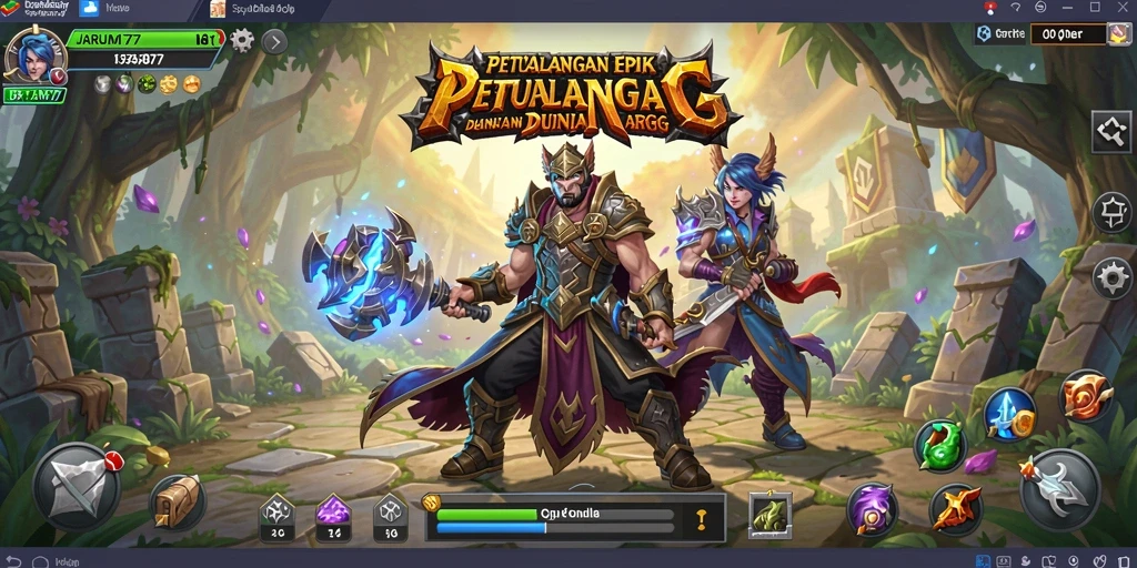 Tampilan seru gameplay ARPG di JARUM77 dengan aksi bertempur yang mendebarkan.