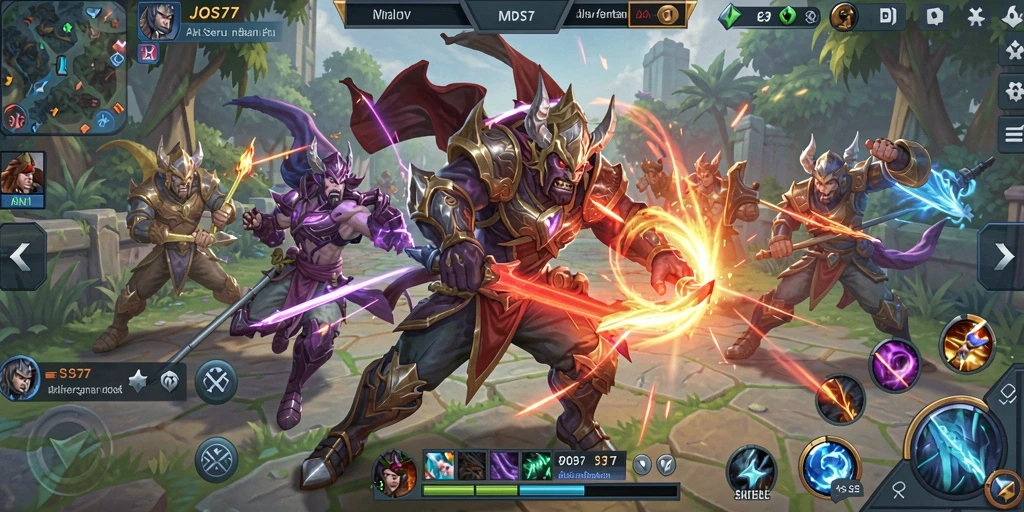 Tampilan menarik dari gameplay MOBA JOS77 yang penuh aksi.