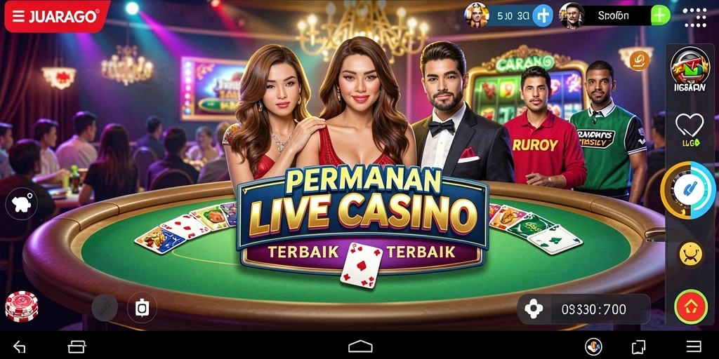 Tampilan gameplay Live Casino JUARAGO yang menarik dan interaktif.