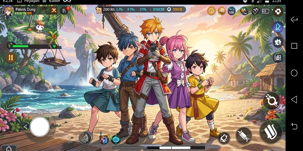 Gameplay K234 yang seru dan interaktif dalam dunia anime.