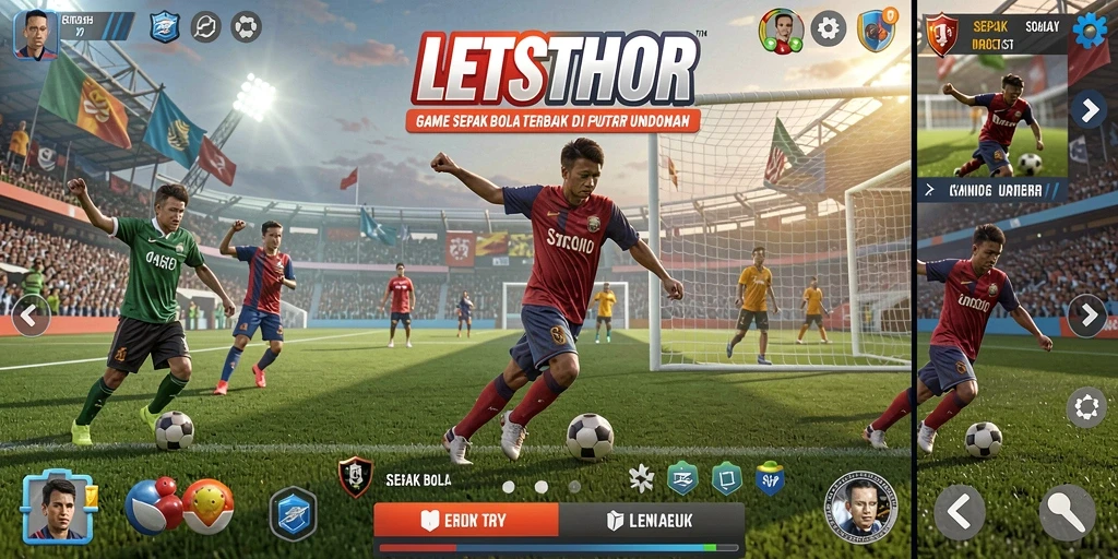 Tampilan gameplay LETSTHOR yang menegangkan dan seru saat bertanding.
