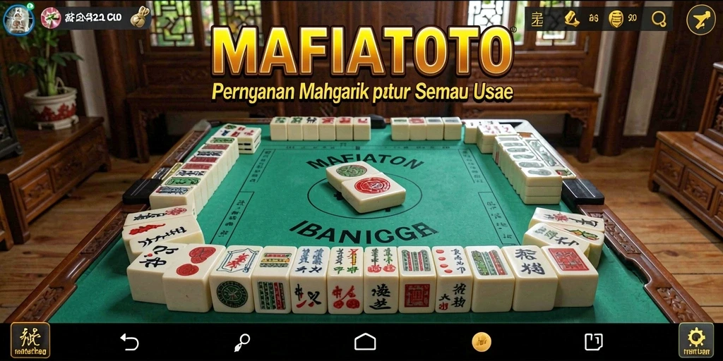 Screenshot MAFIATOTO menampilkan gameplay Mahjong yang mengasyikkan.