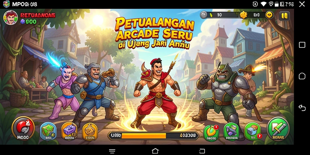 Tampilan gameplay seru dan penuh warna dari MPO08.