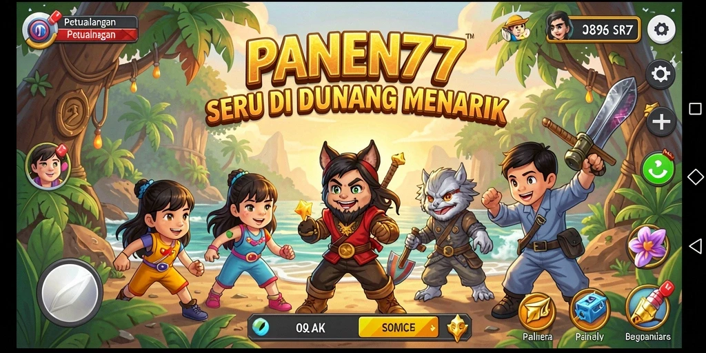 Tampilan gameplay seru di PANEN77 dengan aksi petualangan yang menawan.