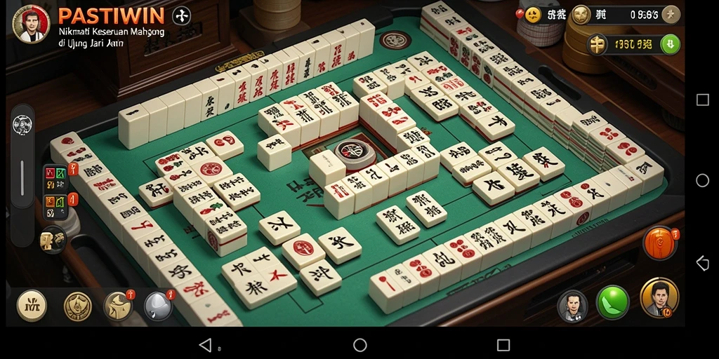 Screenshot PASTIWIN menampilkan gameplay Mahjong yang seru dan interaktif.