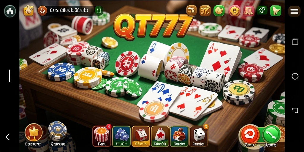 Tampilan gameplay QiuQiu yang mendebarkan di QT777.