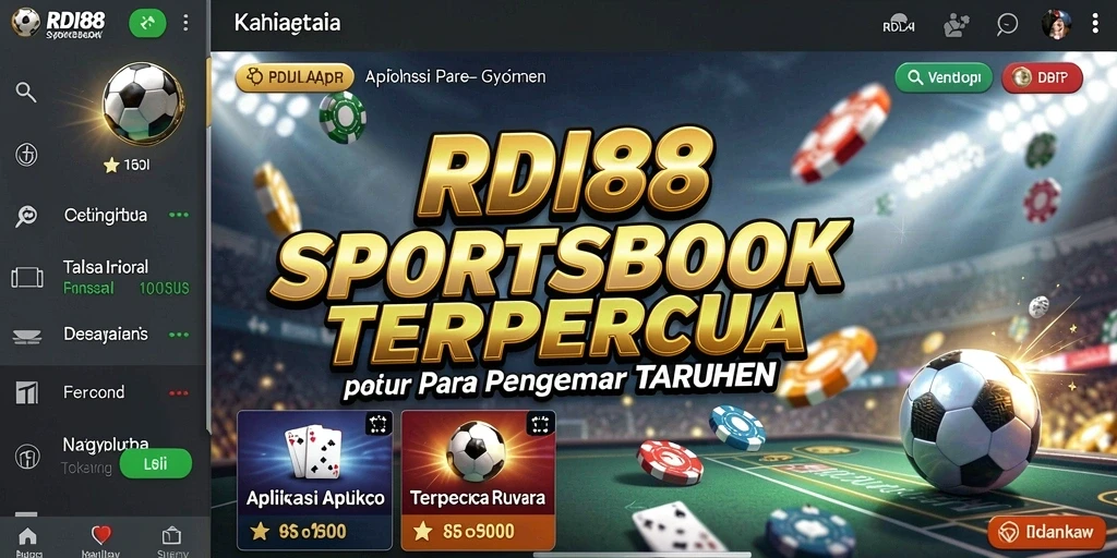 Tampilan antarmuka RDI88 saat pengguna memasang taruhan olahraga.