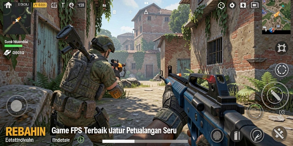 Screenshot gameplay seru dari pertarungan di REBAHIN.