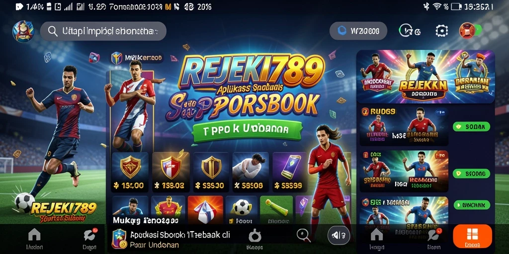 Tampilan antarmuka pengguna REJEKI789 yang menarik saat bermain Sportsbook.