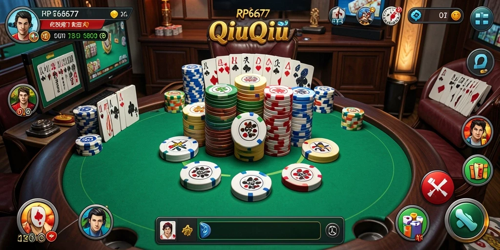 Gameplay QiuQiu yang seru dan interaktif dalam RP6677.