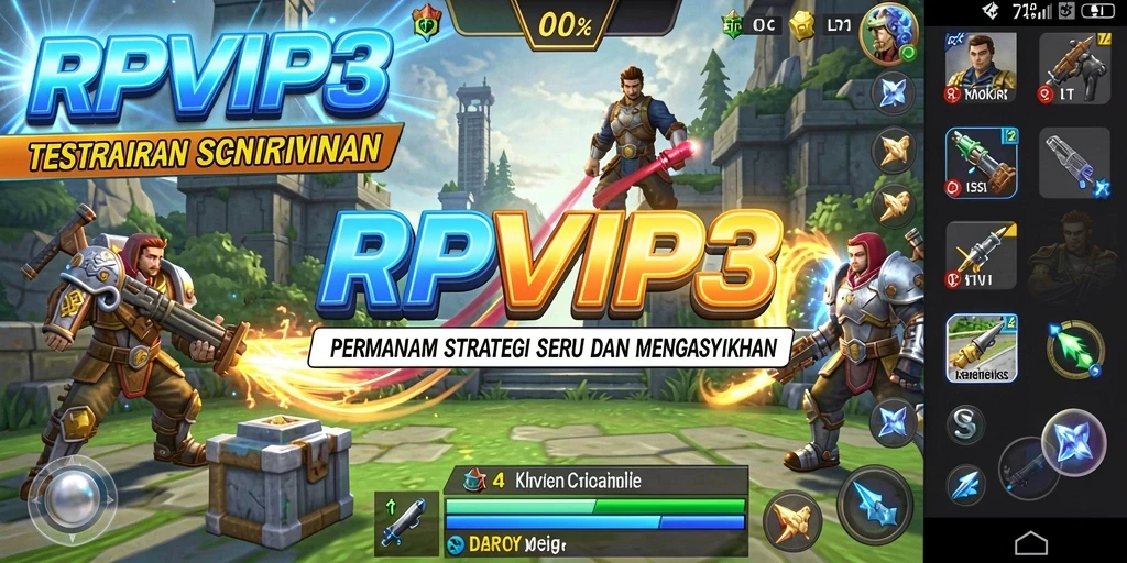 Tampilan gameplay menarik dalam RPVIP3 dengan elemen strategi yang mendebarkan.