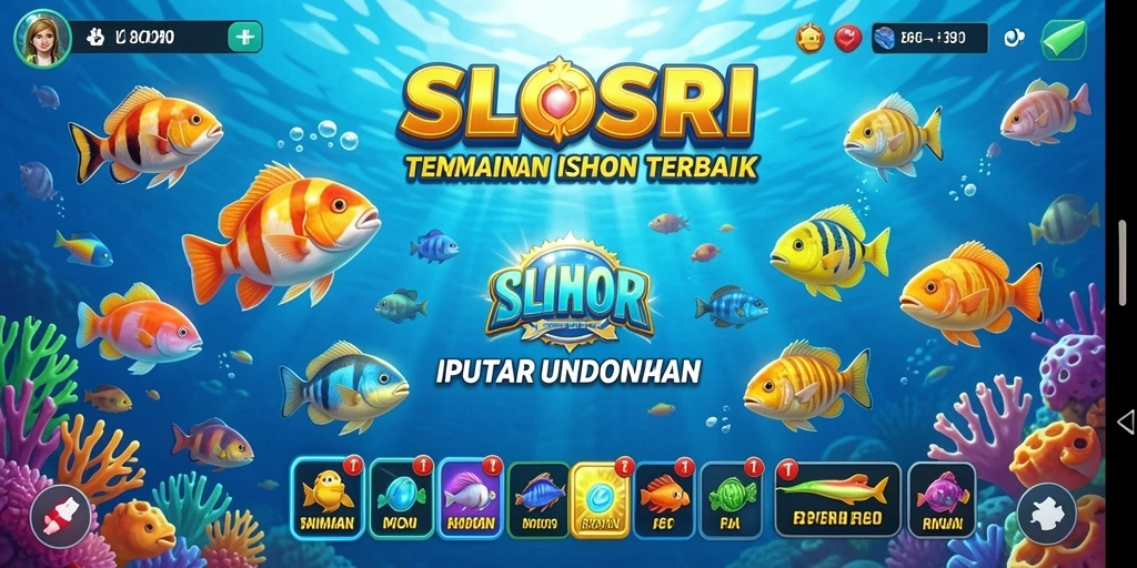 Screenshot SLOTSRI menampilkan aksi seru dalam Tembak Ikan.