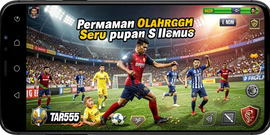 Screenshot TAR555 menampilkan aksi seru pertandingan olahraga.