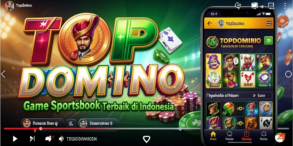 Tampilan utama aplikasi TOPDOMINO menampilkan antarmuka taruhan yang menarik.