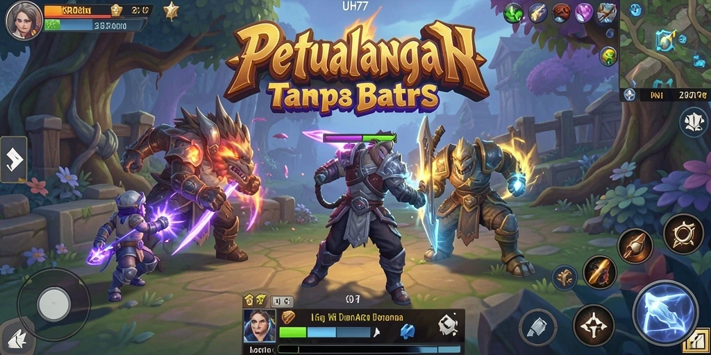 Screenshot UH77 memperlihatkan aksi seru dalam pertempuran ARPG.
