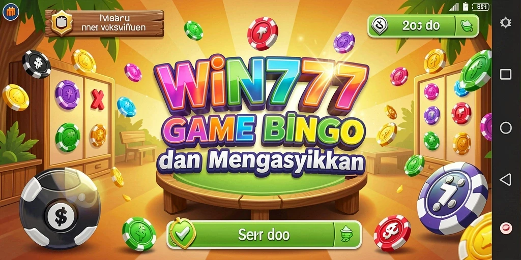 Screenshot gameplay WIN777 menunjukkan keseruan bermain Bingo yang interaktif.
