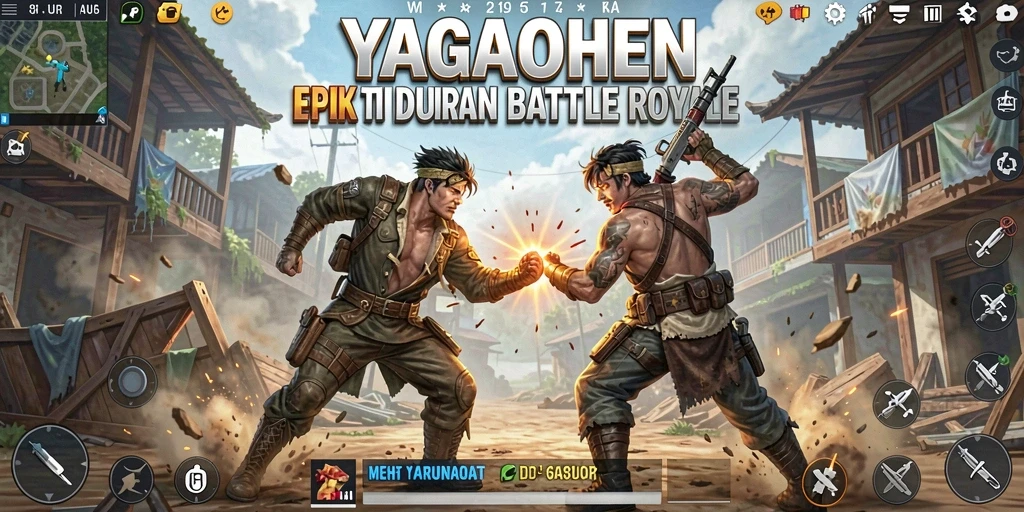Gameplay menegangkan dan seru saat bertarung di arena YAGAOHEN.